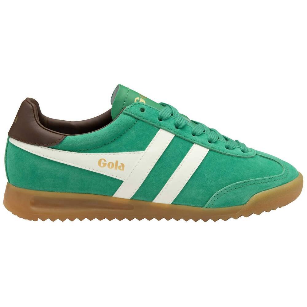 NEW GOLA women's torpedo sneakers in jade/off white/dark brown